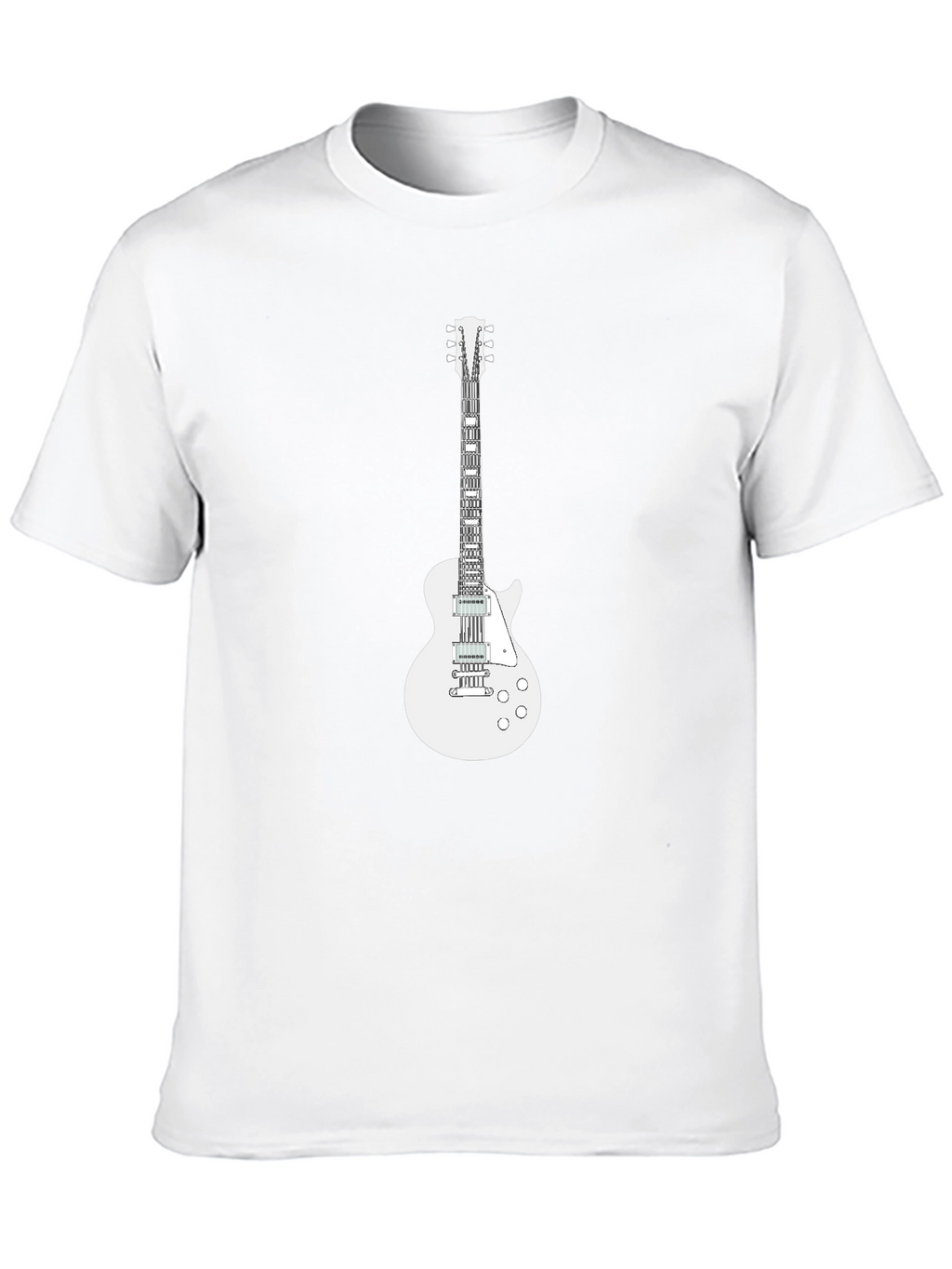 Camiseta Negra con Diseño de Guitarra Eléctrica