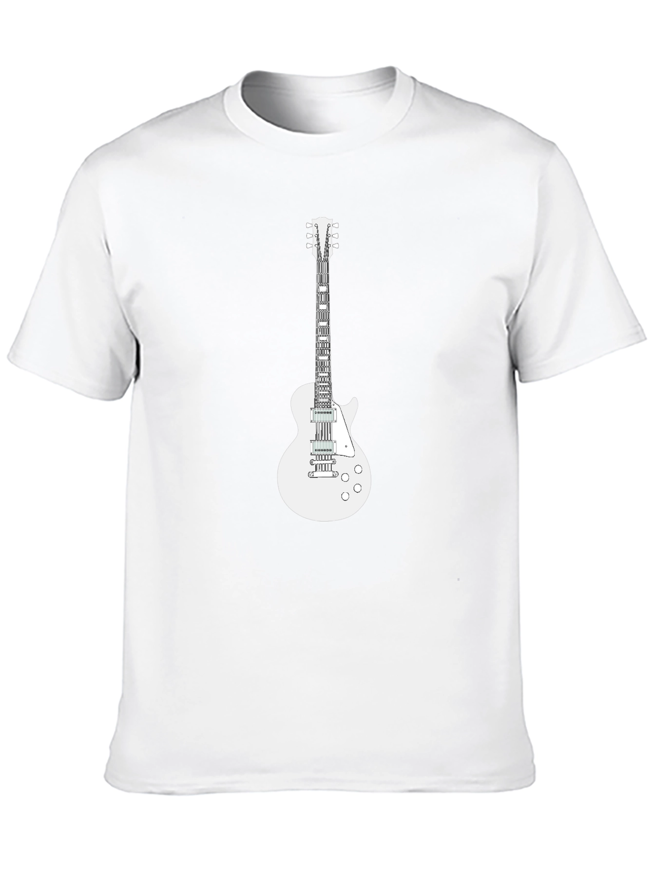Camiseta Negra con Diseño de Guitarra Eléctrica
