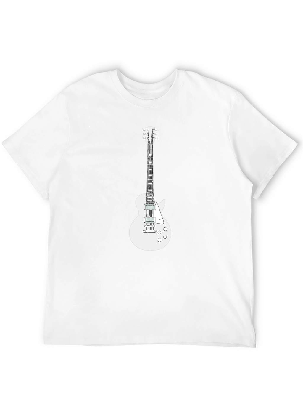 Camiseta Negra con Diseño de Guitarra Eléctrica