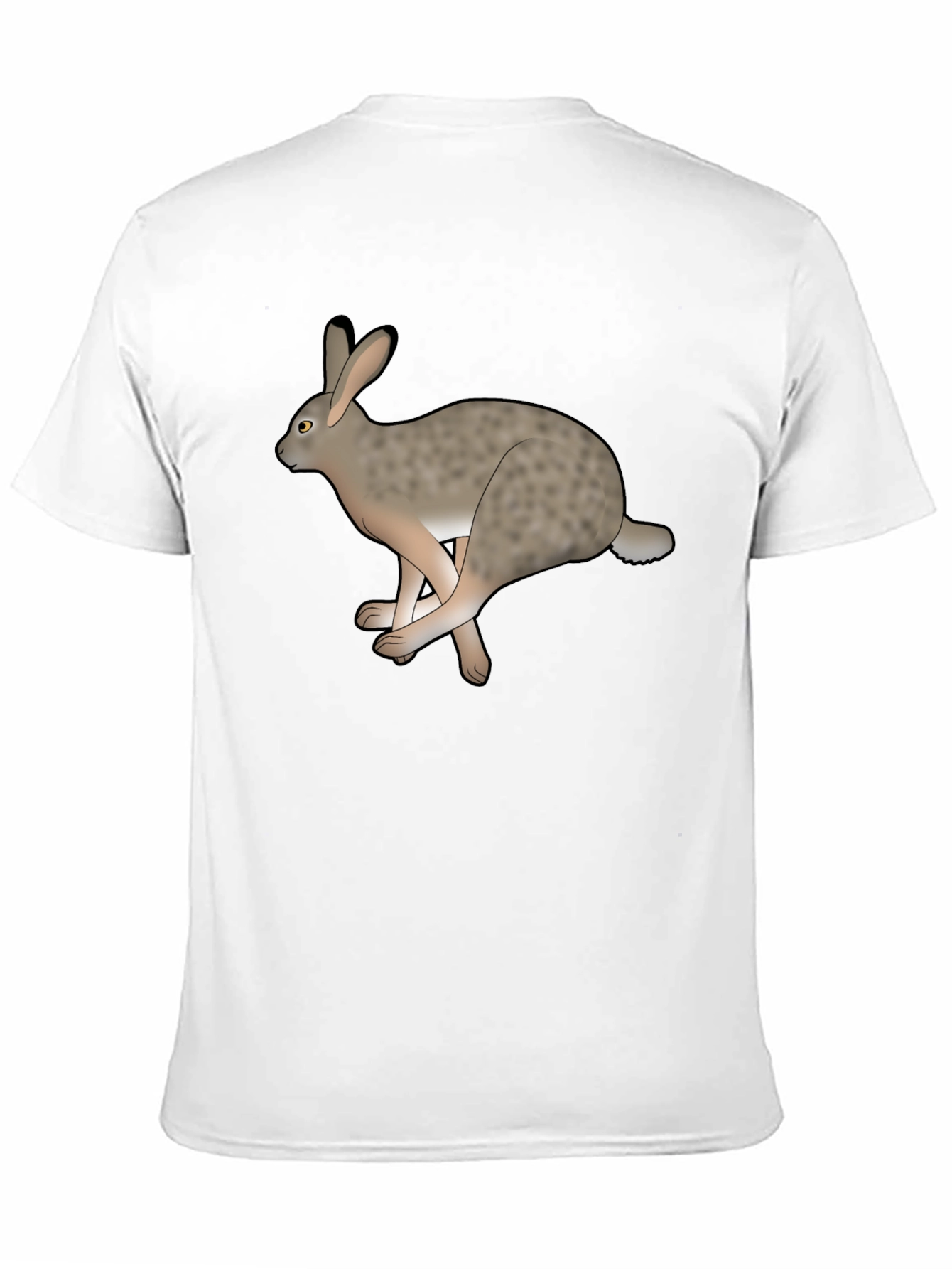 Camiseta Negra con Diseño de Liebre en Movimiento