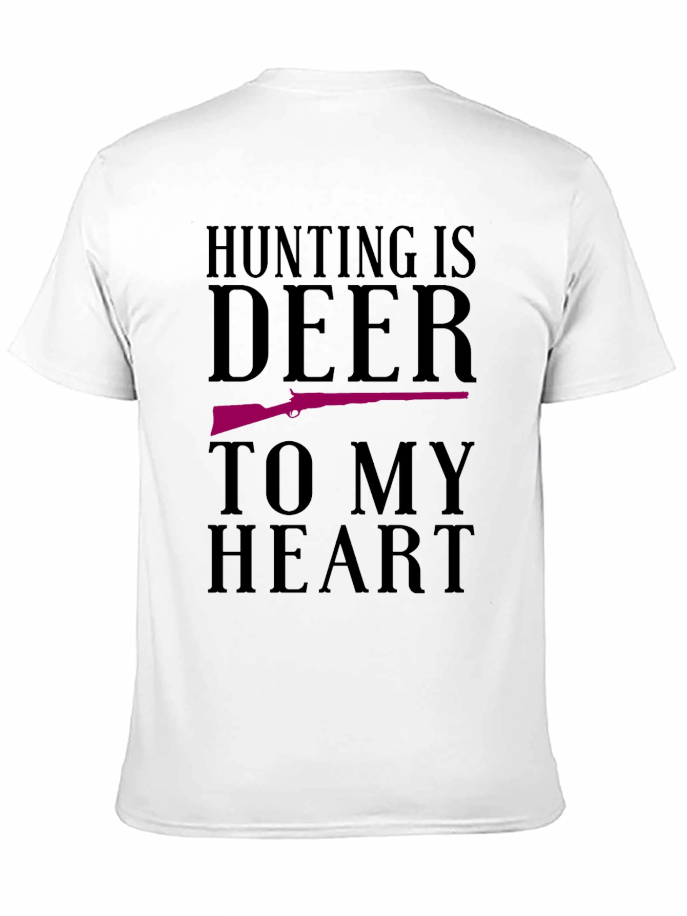 Camiseta Negra Cazador: Hunting is DEER to my HEART