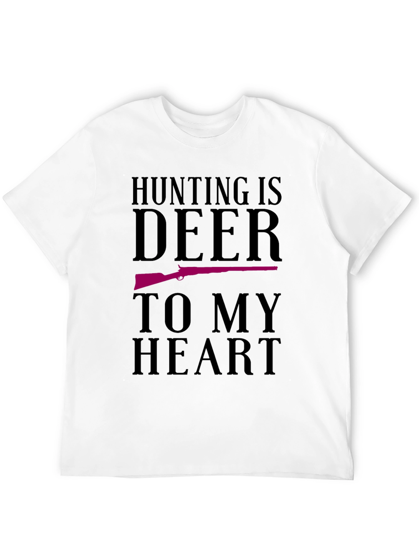 Camiseta Negra Cazador: Hunting is DEER to my HEART