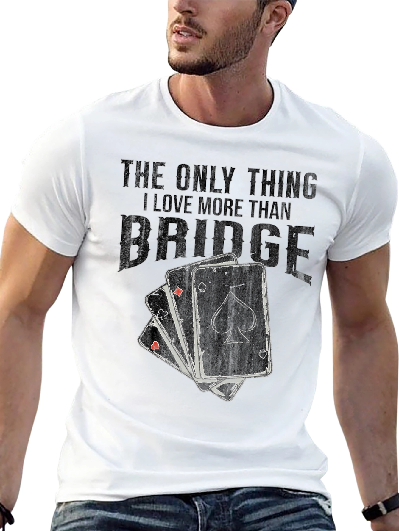 Camiseta Hombre: Amor por Bridge y Cartas