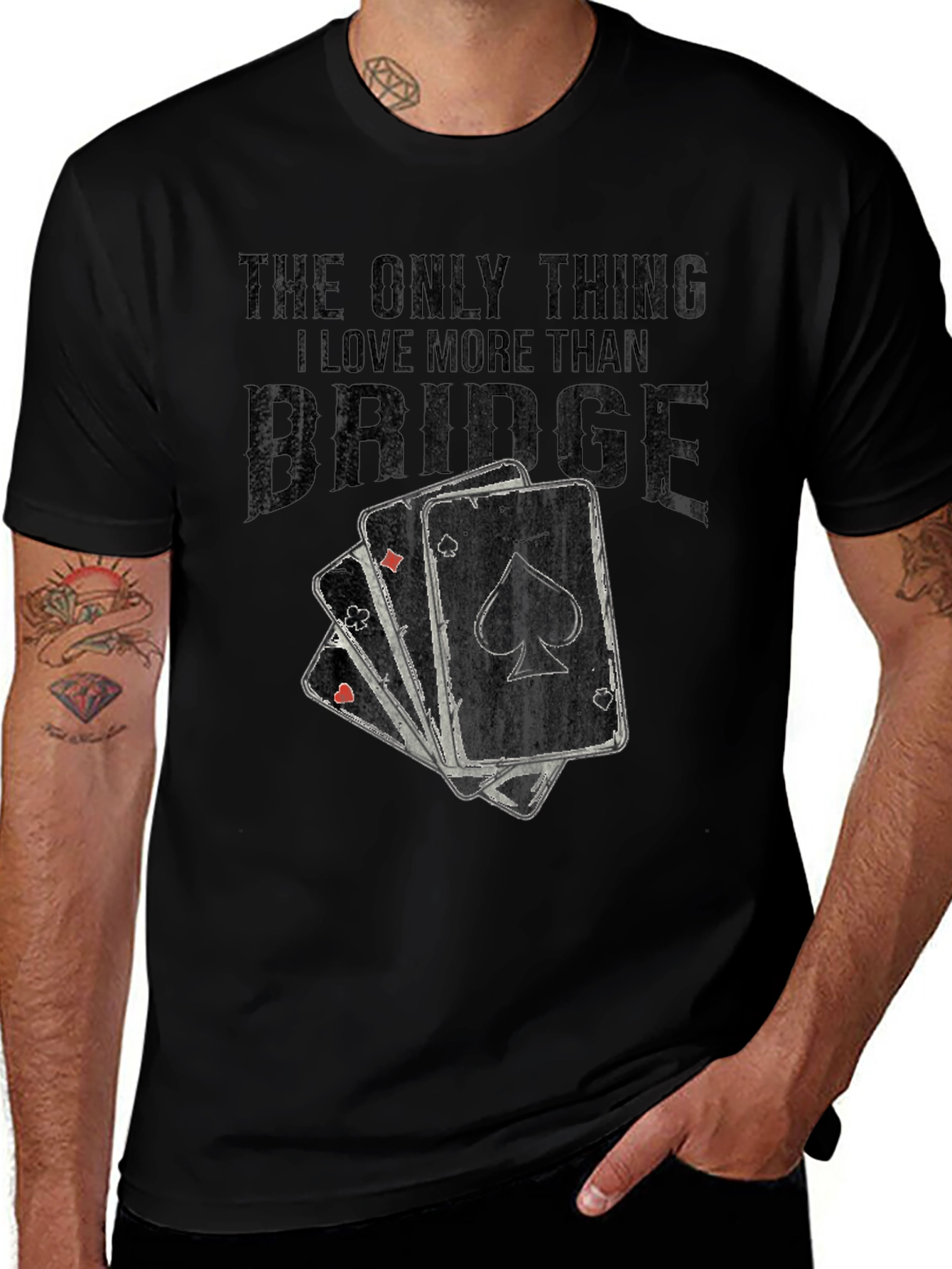 Camiseta Hombre: Amor por Bridge y Cartas