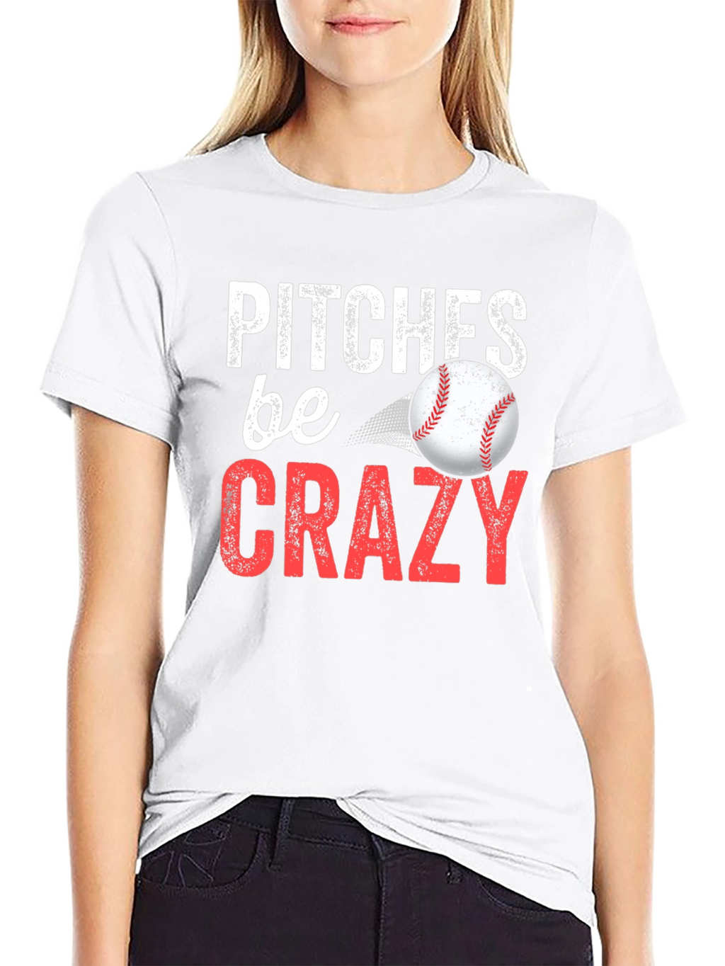 Camiseta Negra - Pitches be Crazy Baseball