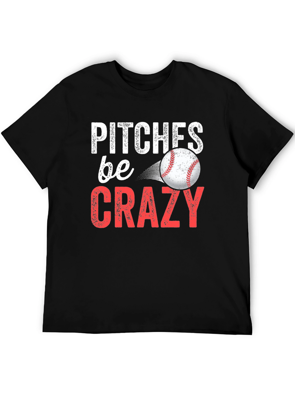 Camiseta Negra - Pitches be Crazy Baseball