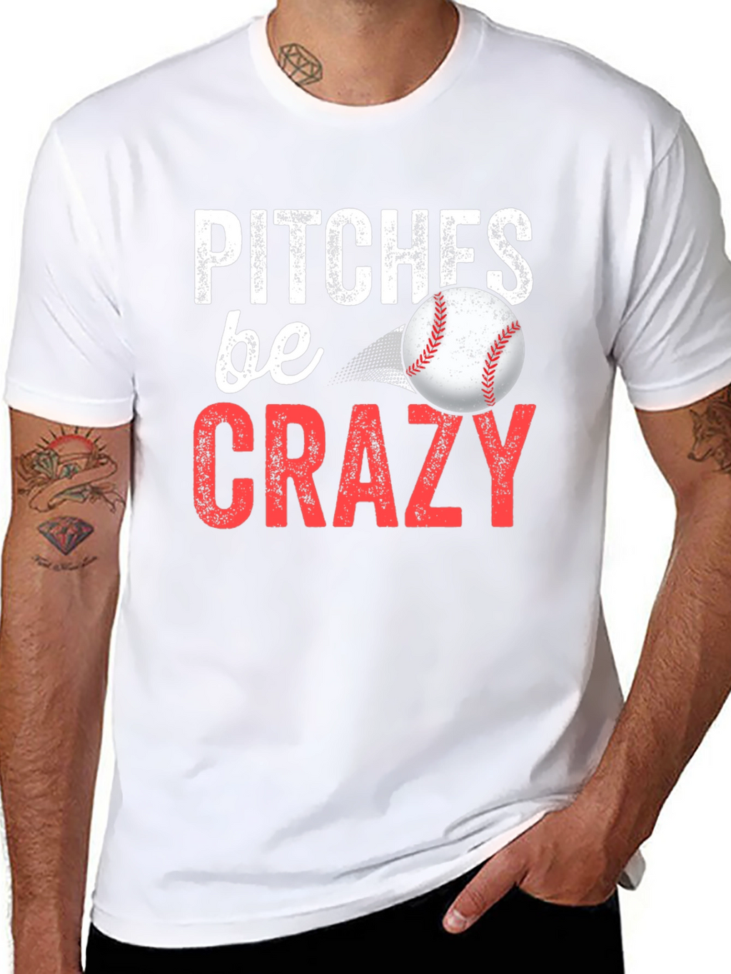 Camiseta Negra - Pitches be Crazy Baseball