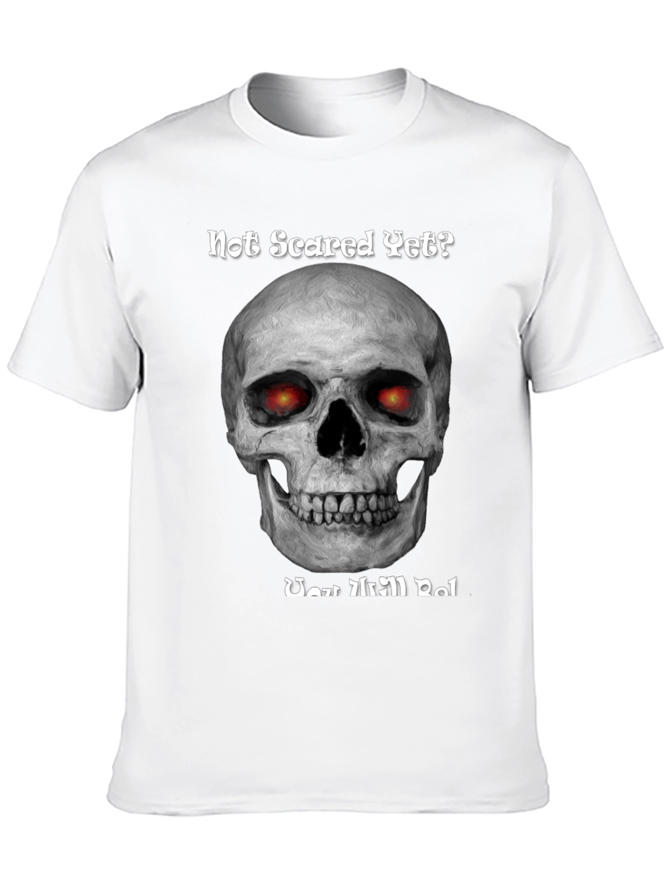 Camiseta Negra Calavera ¿Aún No Asustado?