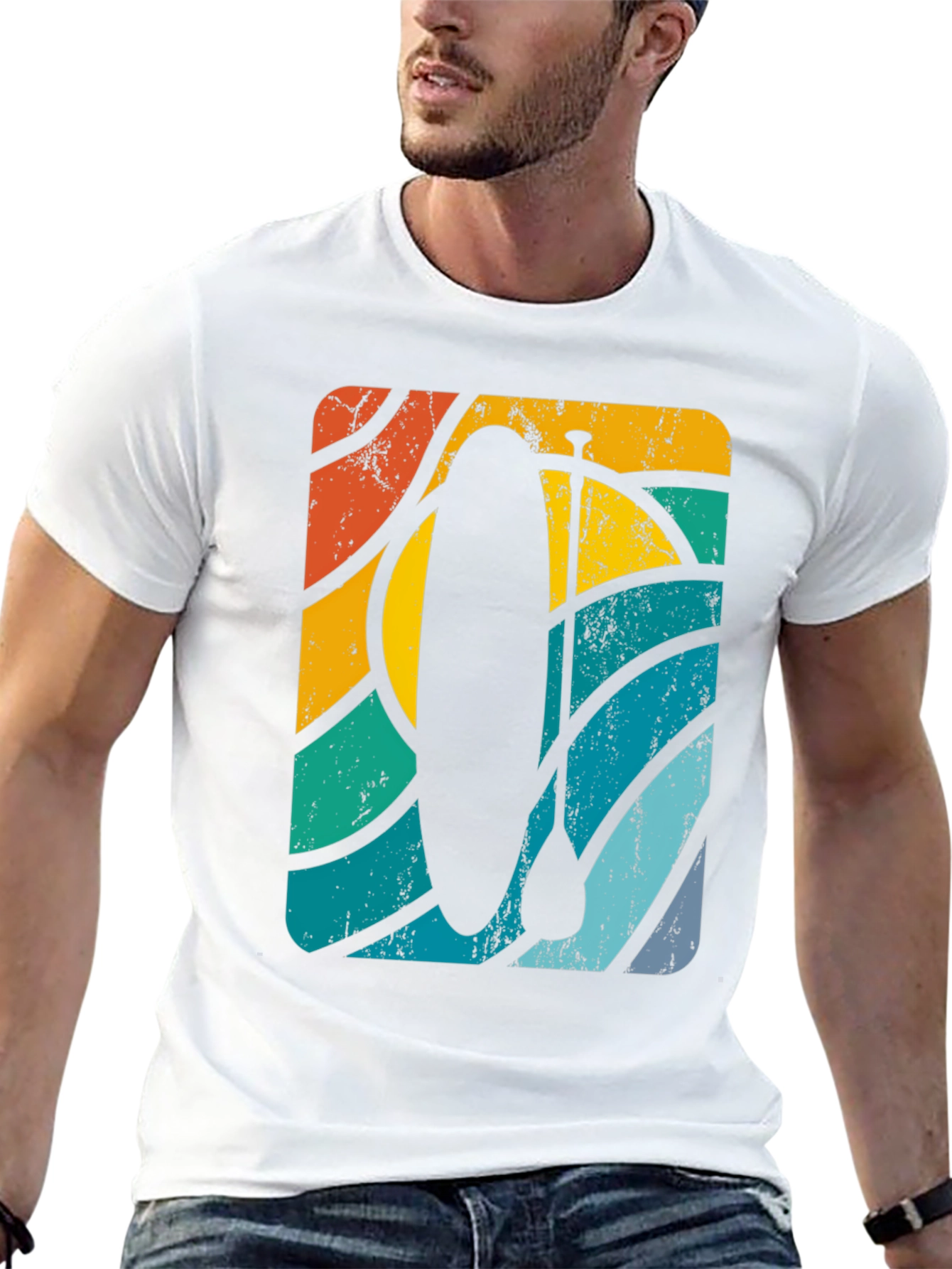 Camiseta Estampada Retro Paddle Surf