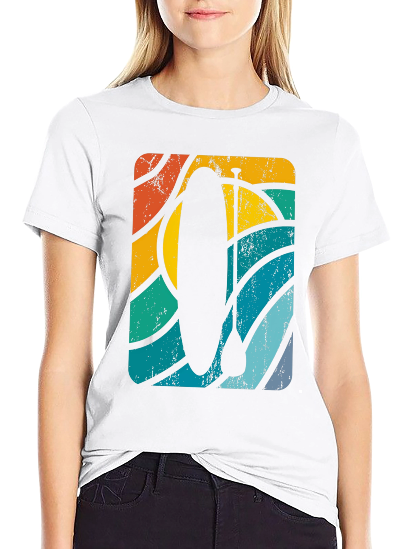 Camiseta Estampada Retro Paddle Surf