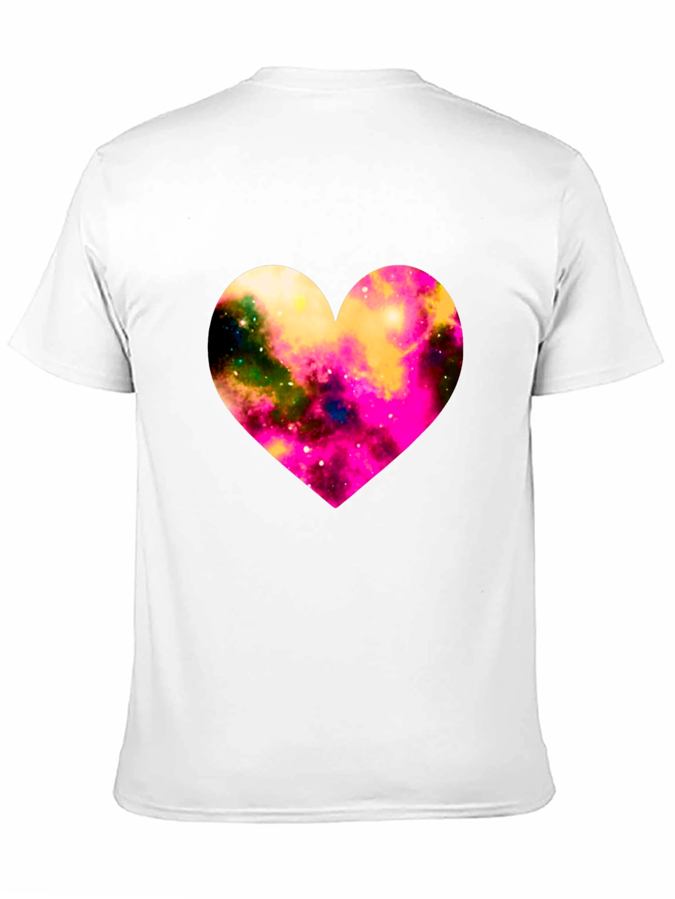 Camiseta Negra con Corazón de Galaxia
