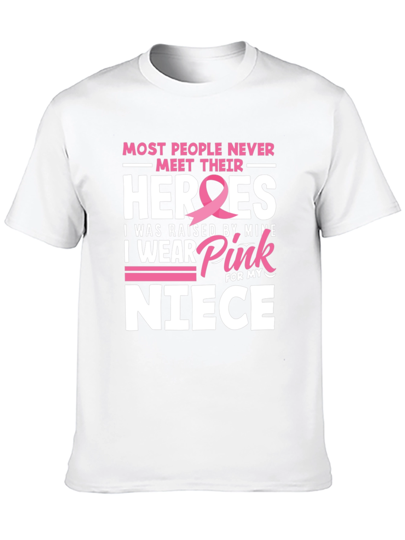 Camiseta Héroes de Sobrina Con Cinta Rosa