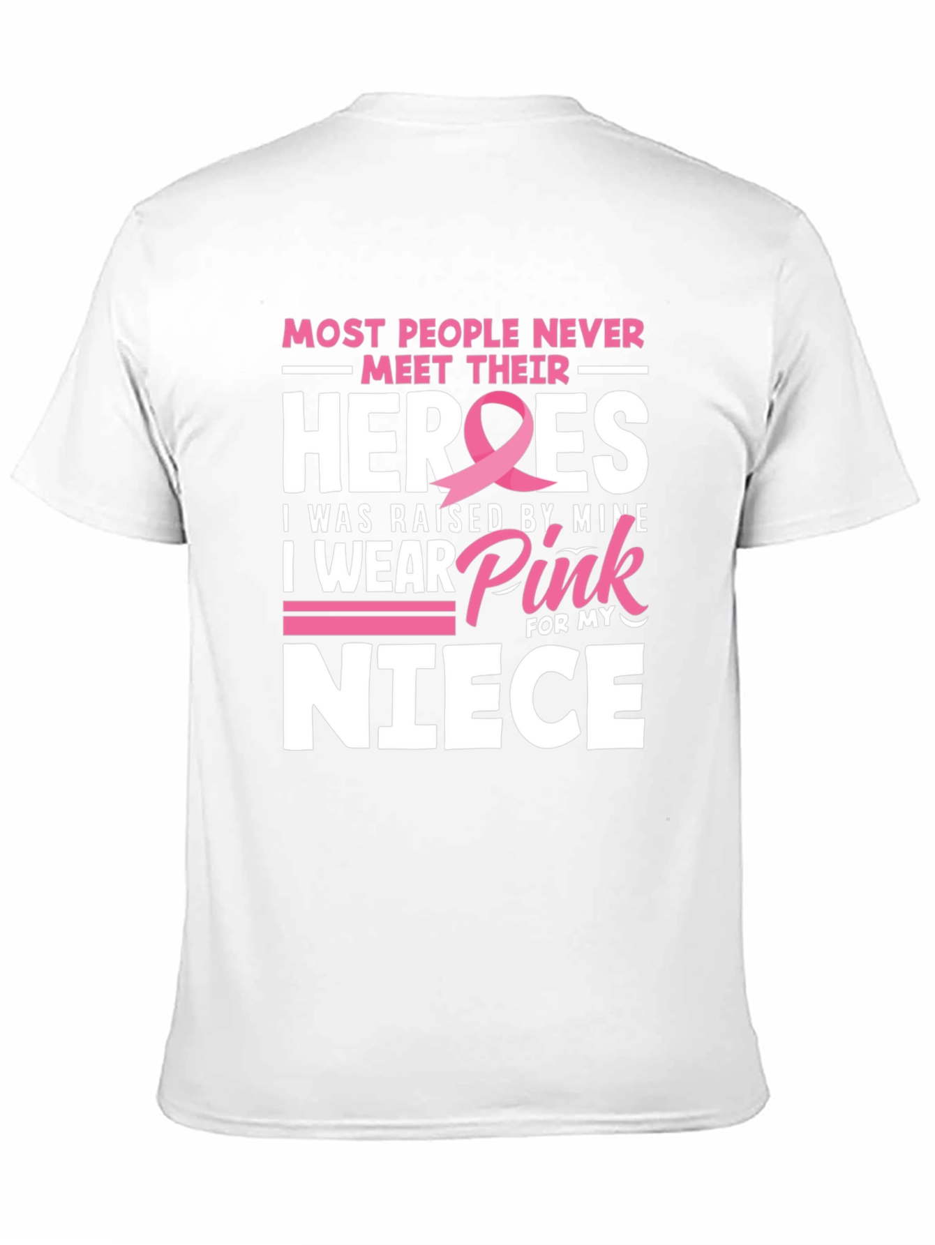 Camiseta Héroes de Sobrina Con Cinta Rosa