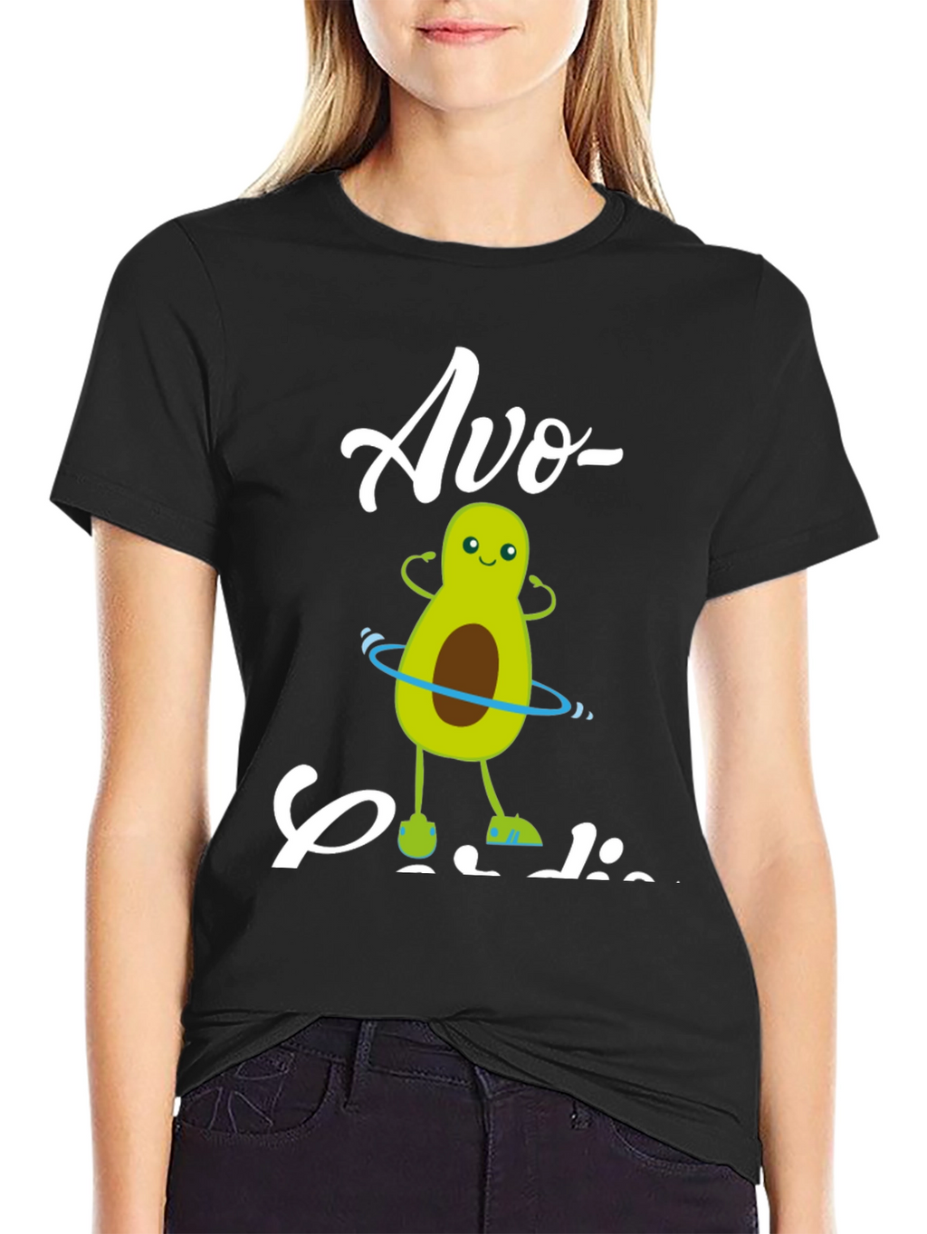 Camiseta Negra Avo-Cardio Divertida y Original