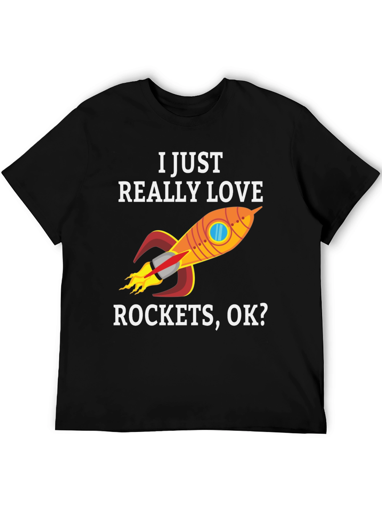Camiseta Negra - Amo los Cohetes