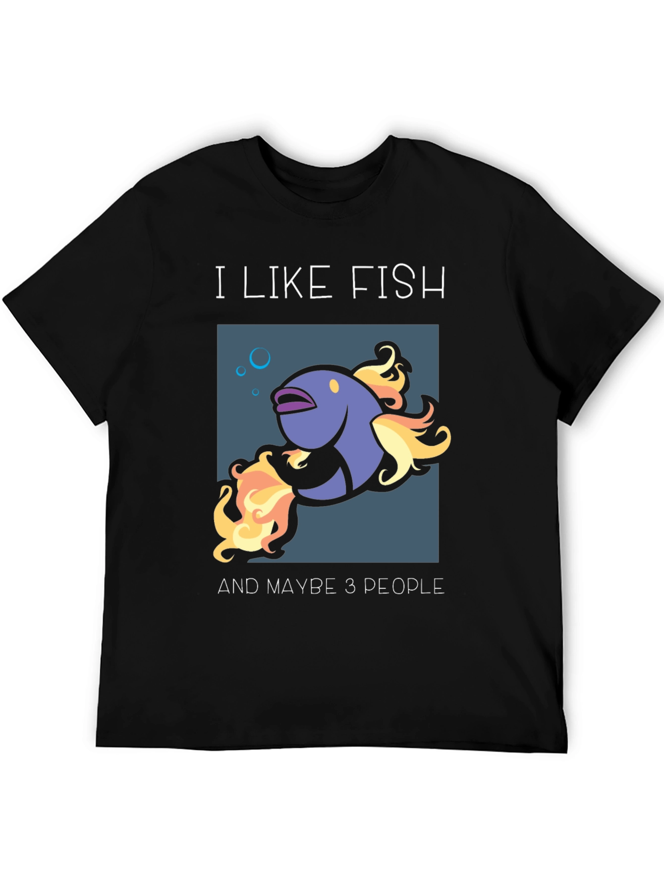 Camiseta Me gustan los peces y quizás 3 personas