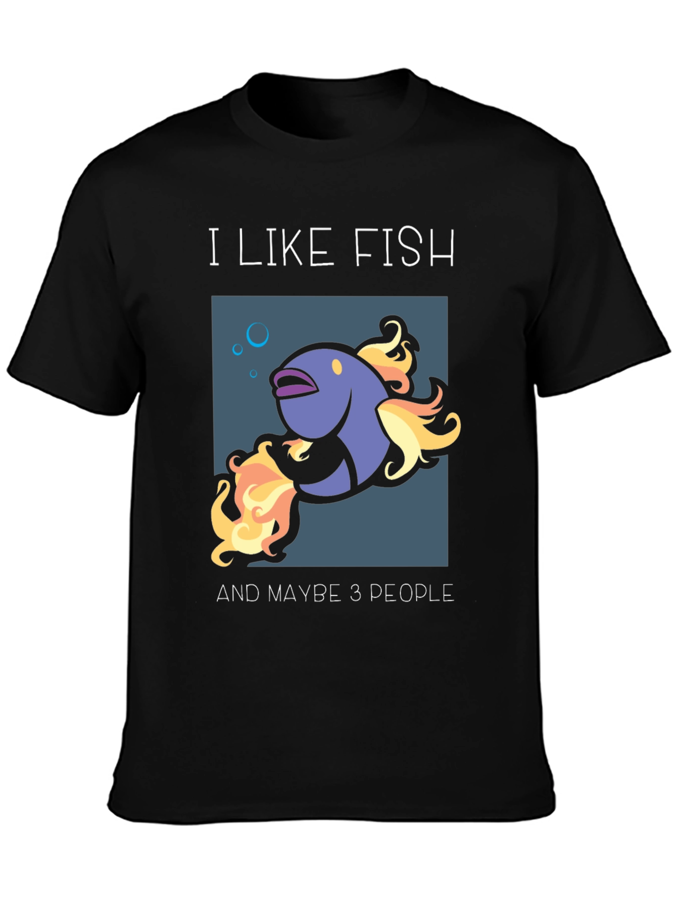 Camiseta Me gustan los peces y quizás 3 personas