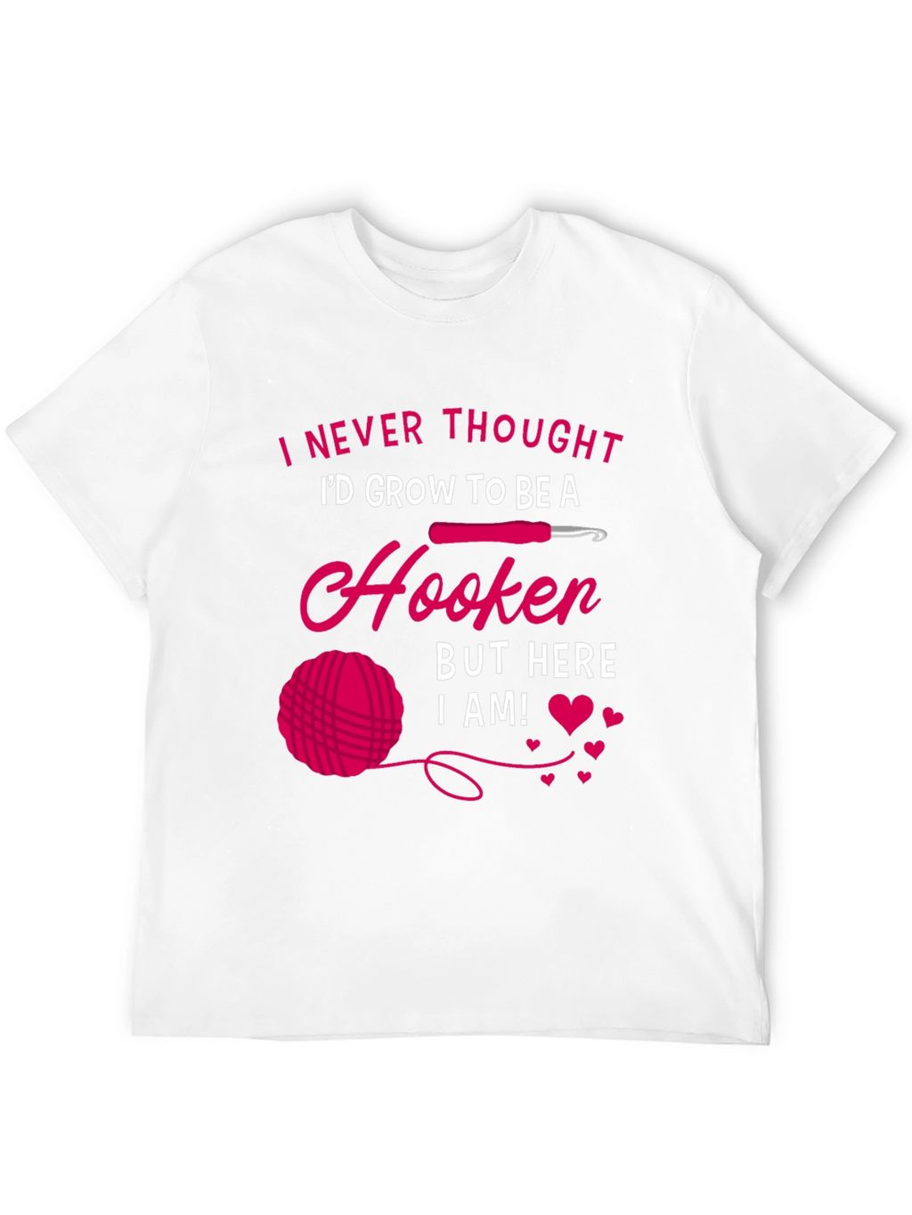 Camiseta Negra con Diseño de Crochet Hooker