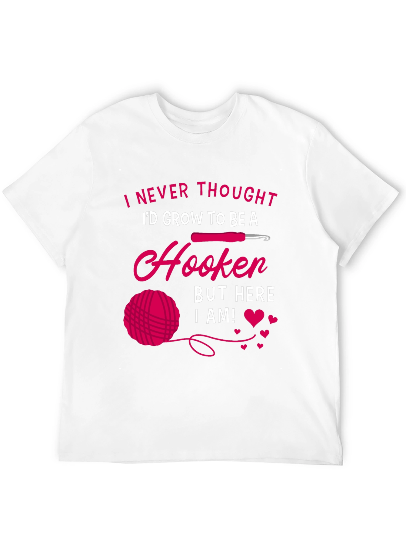 Camiseta Negra con Diseño de Crochet Hooker