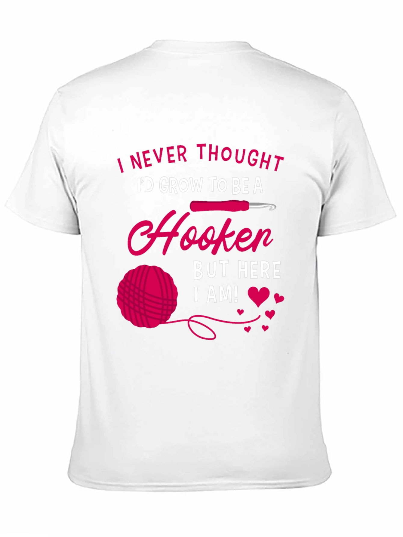 Camiseta Negra con Diseño de Crochet Hooker