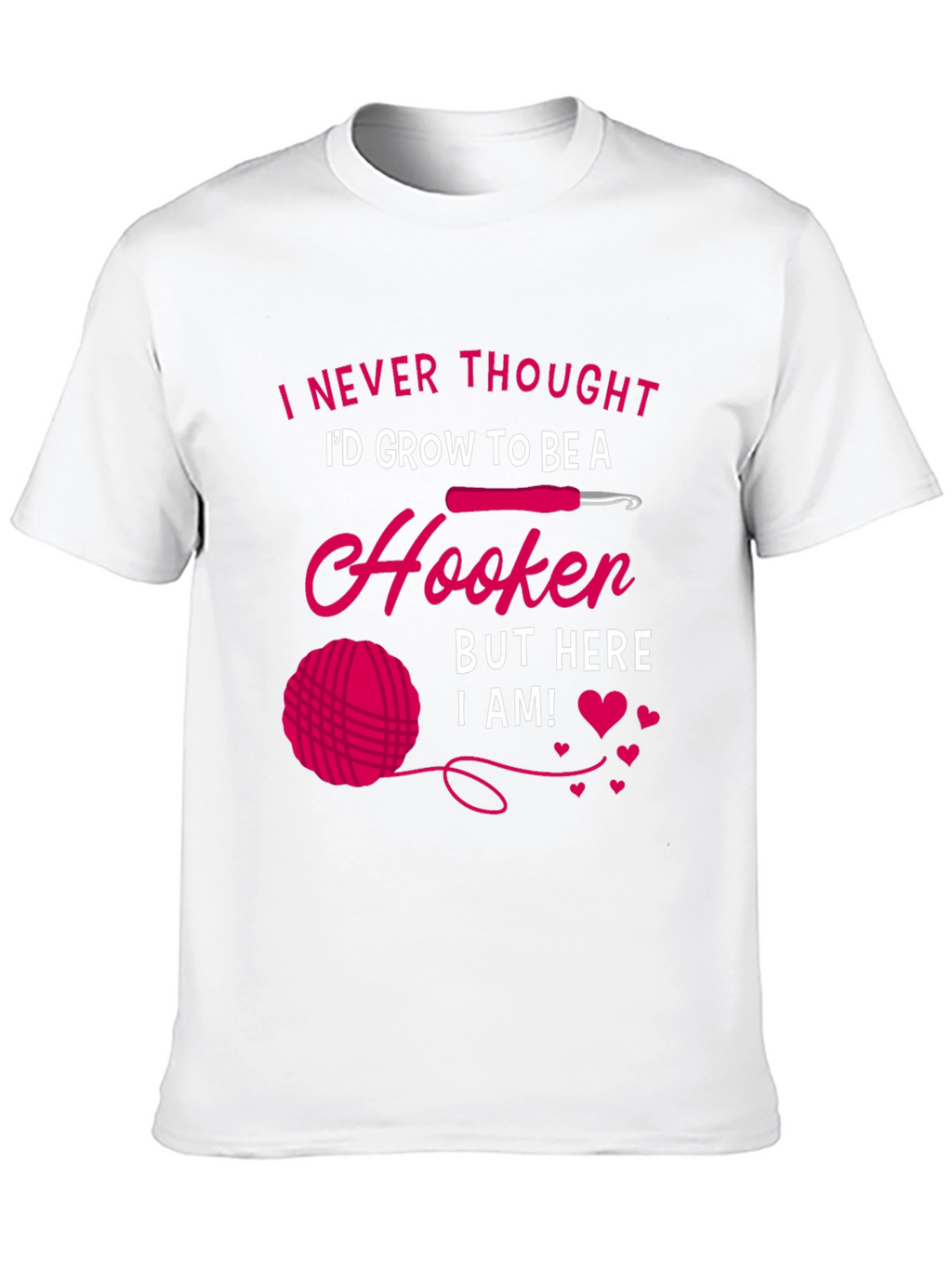 Camiseta Negra con Diseño de Crochet Hooker