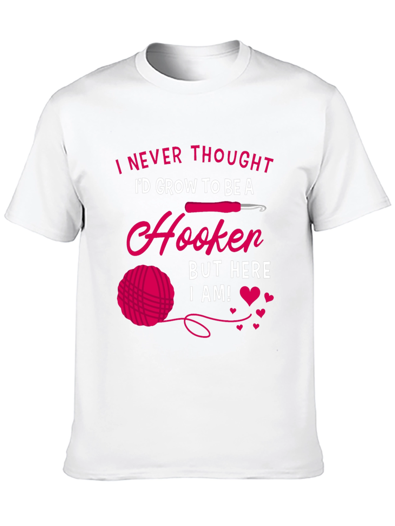 Camiseta Negra con Diseño de Crochet Hooker