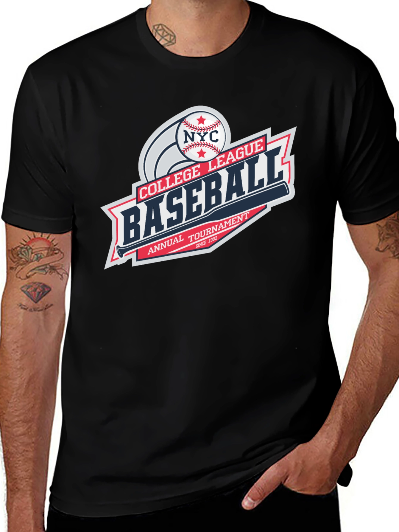 Camiseta Baseball NYC College League Edición Torneo Anual