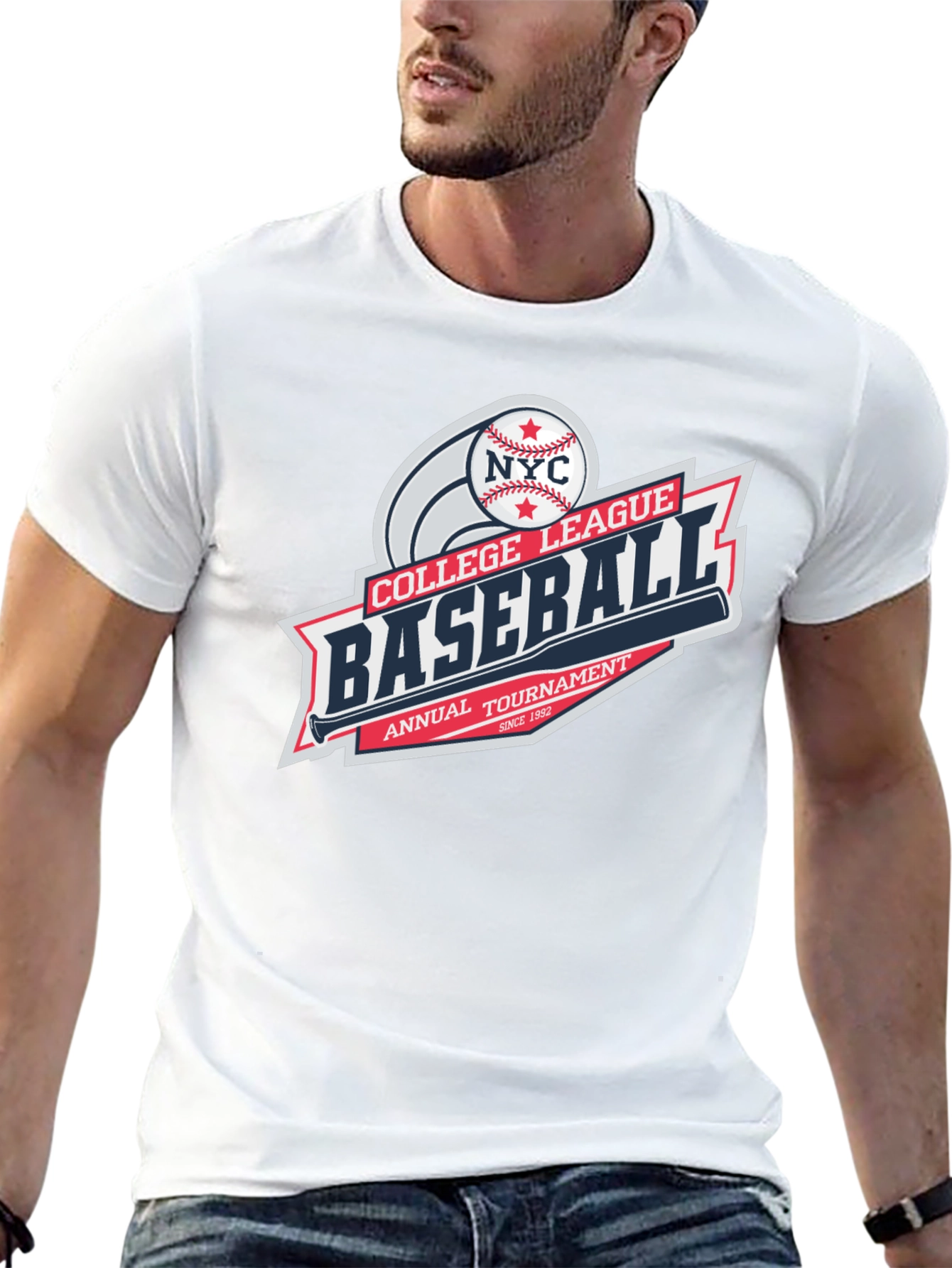 Camiseta Baseball NYC College League Edición Torneo Anual