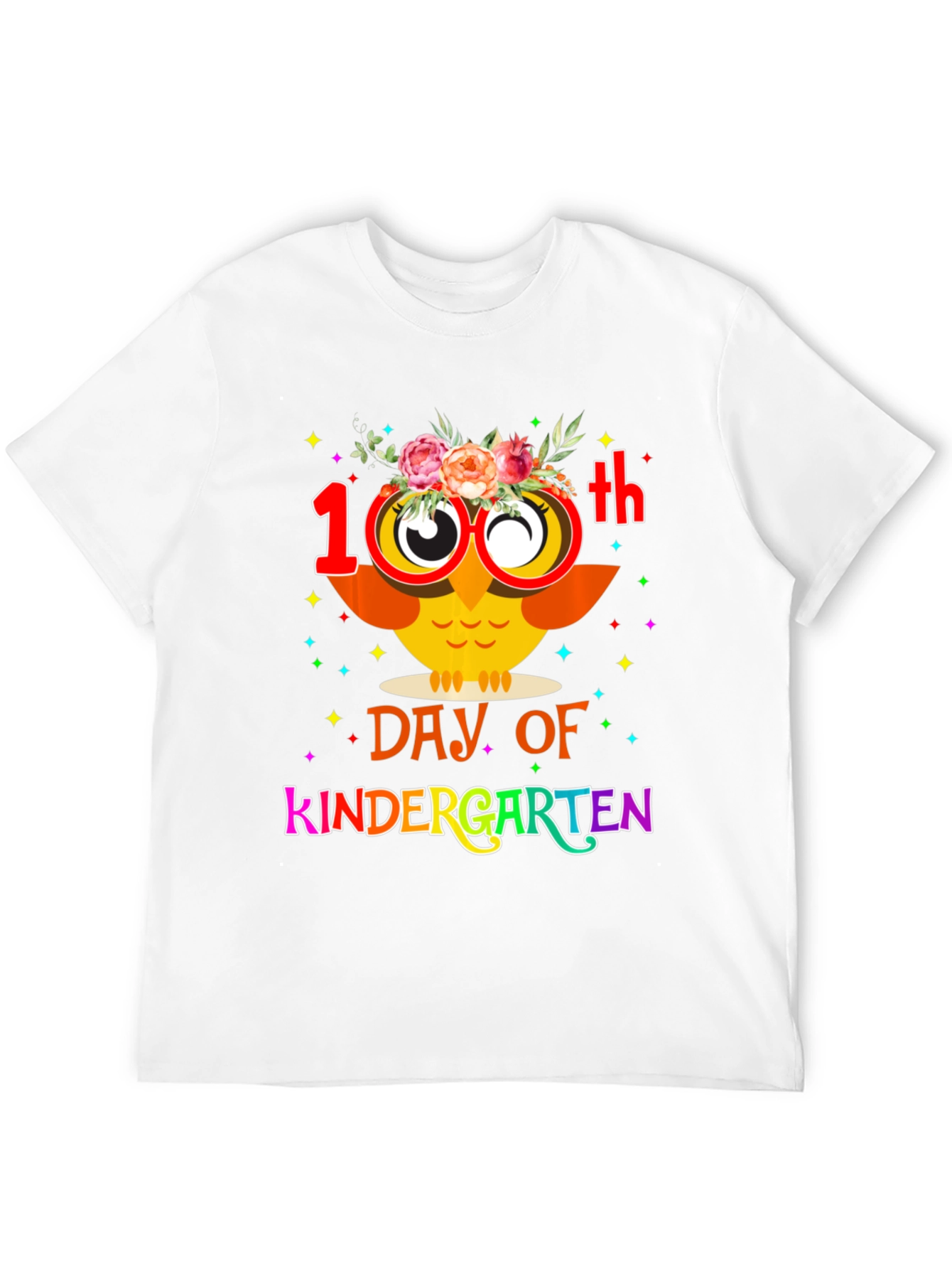 Camiseta del día 100 de Jardín de Infantes con Búho