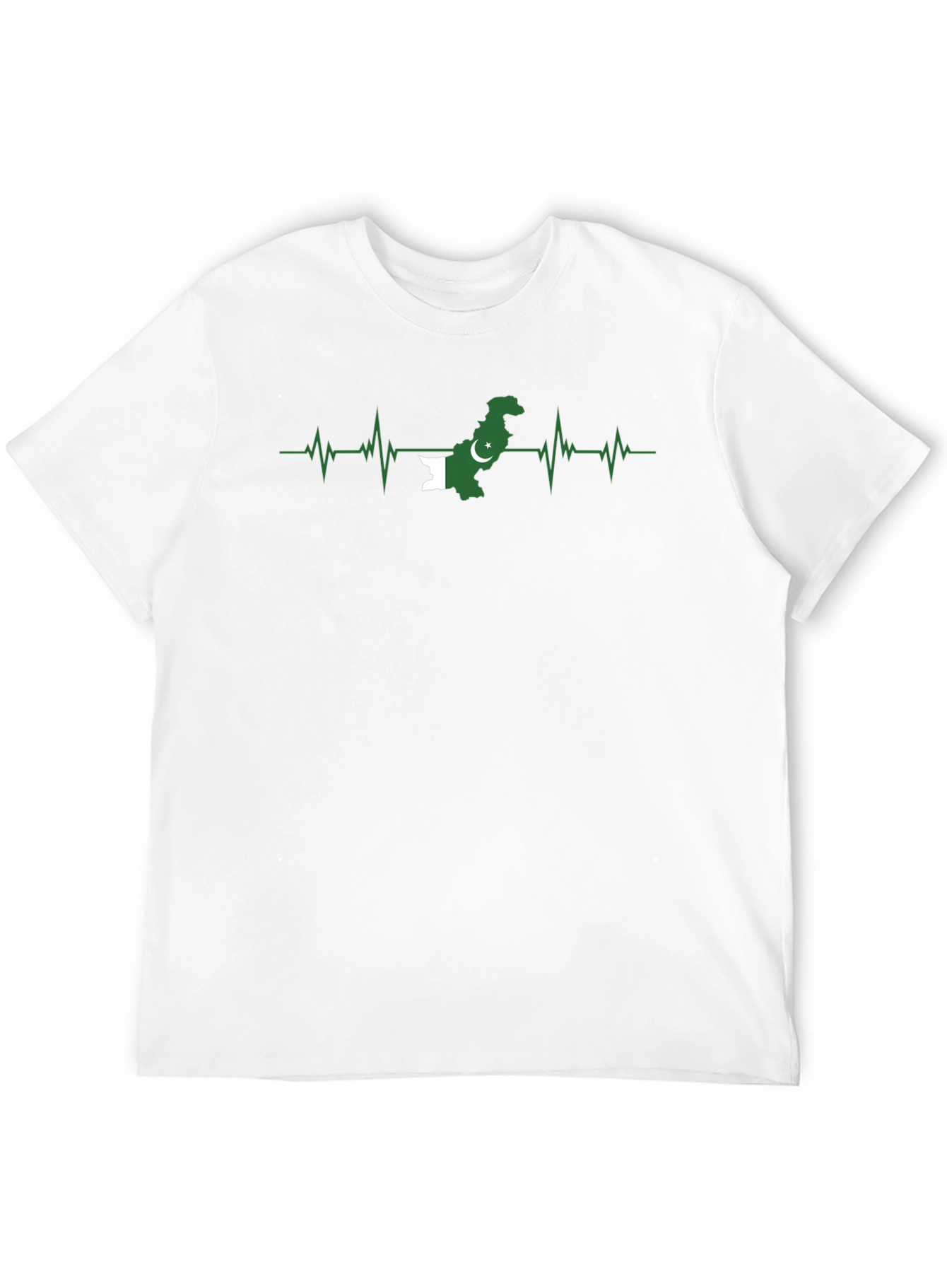 Camiseta Negra con Diseño de Pakistán y Latido
