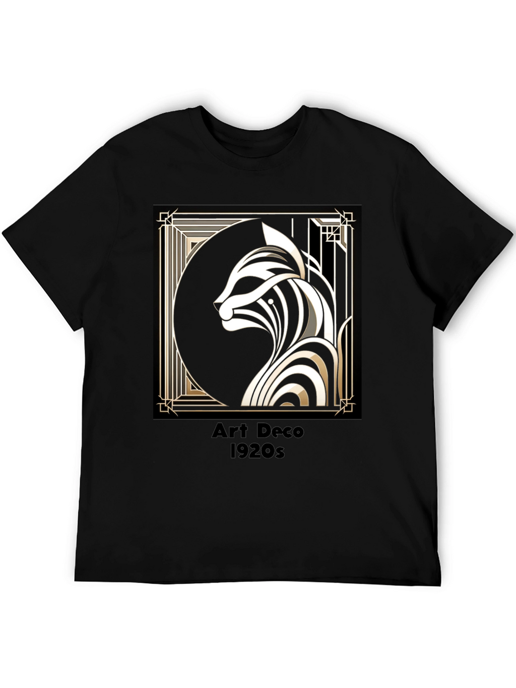 Camiseta Art Deco Gato 1920s