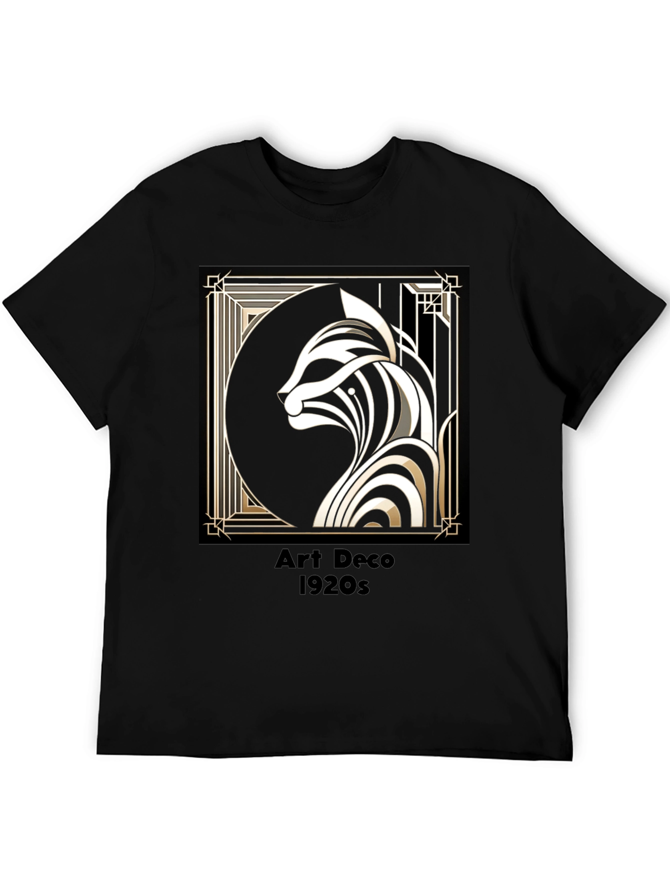Camiseta Art Deco Gato 1920s