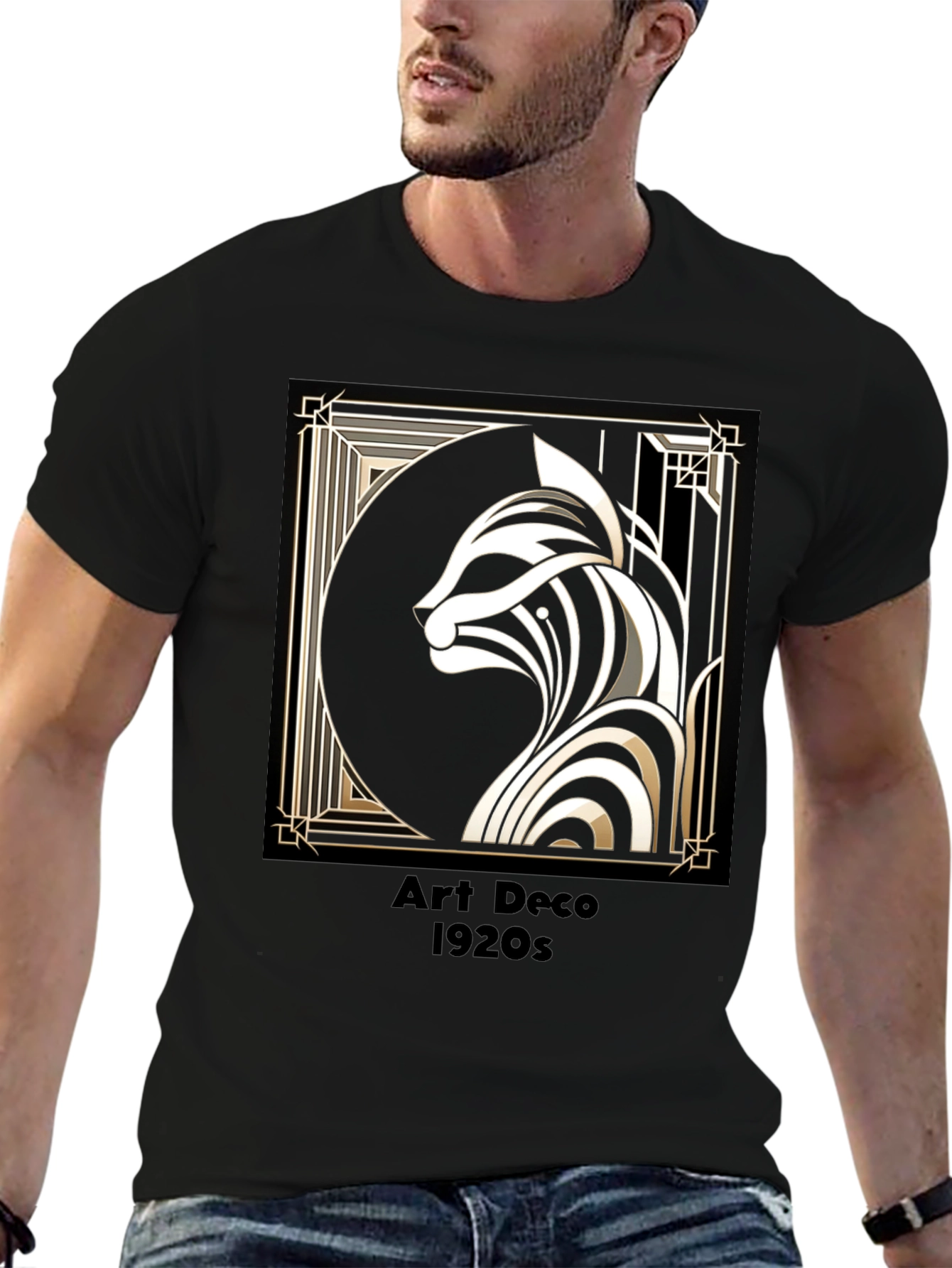 Camiseta Art Deco Gato 1920s
