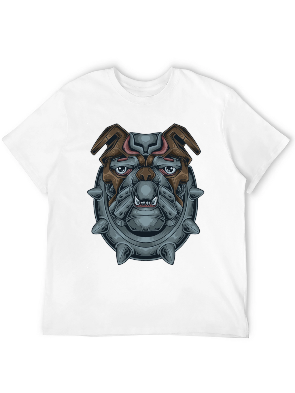 Camiseta Negra con Diseño de Bulldog Mecánico