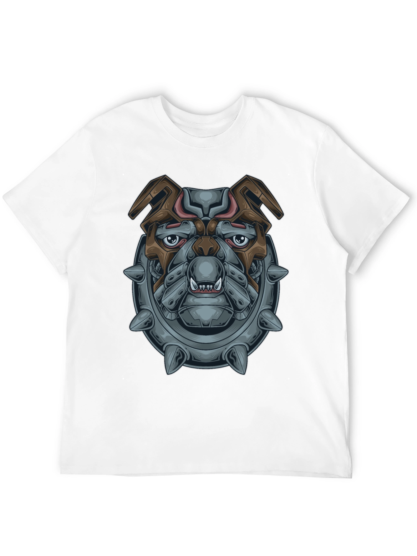 Camiseta Negra con Diseño de Bulldog Mecánico