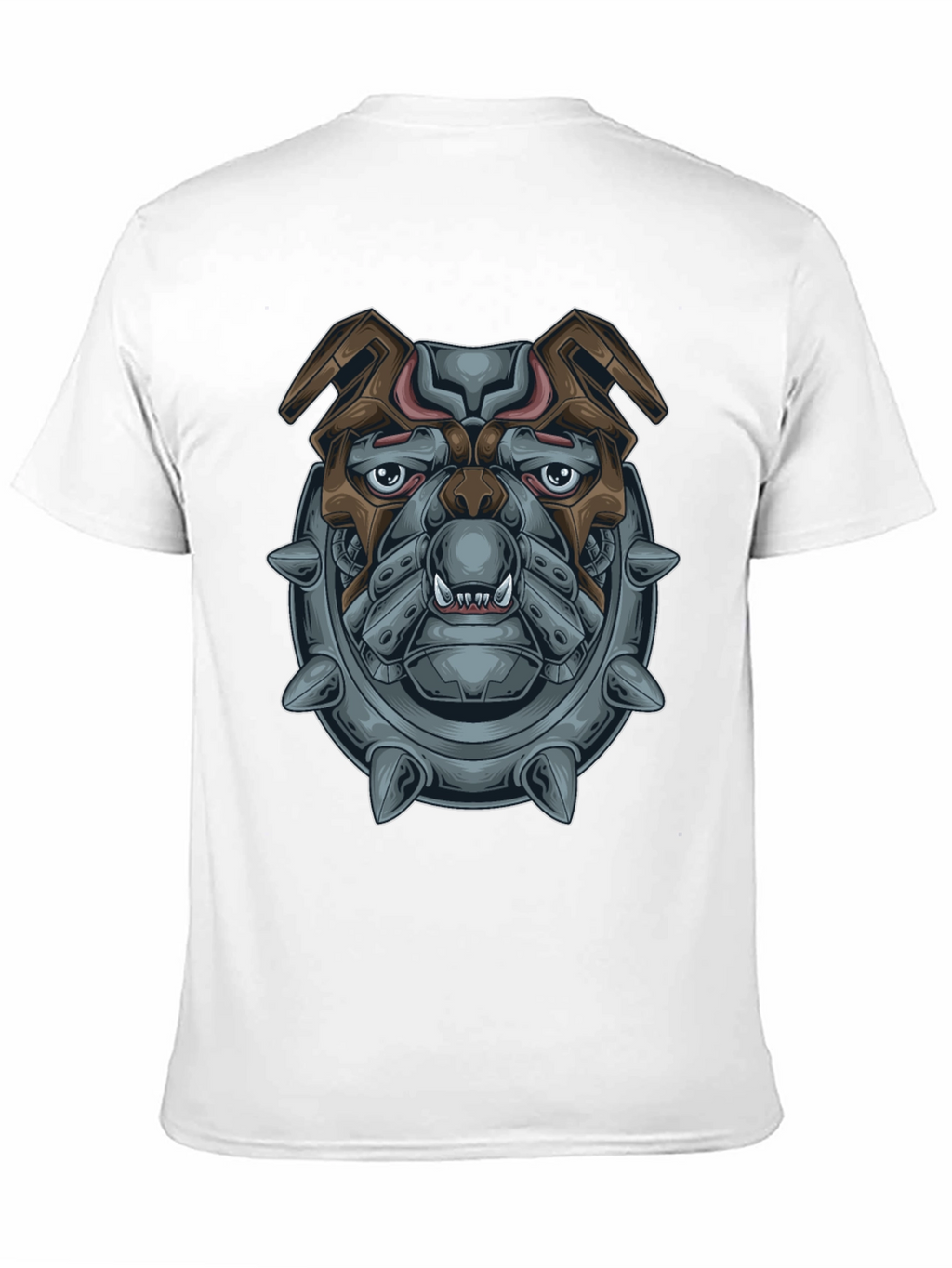 Camiseta Negra con Diseño de Bulldog Mecánico