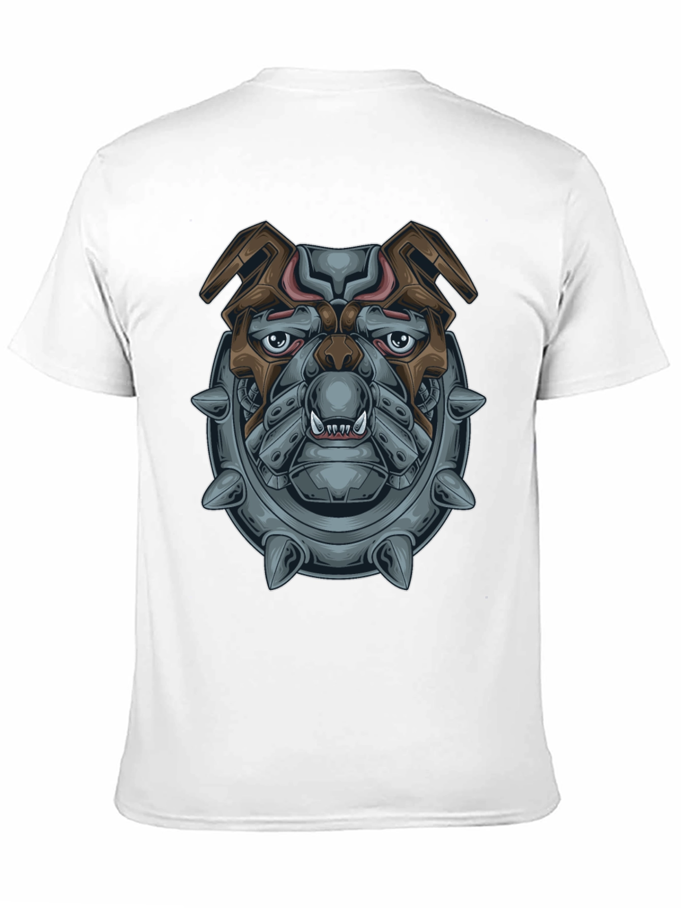 Camiseta Negra con Diseño de Bulldog Mecánico