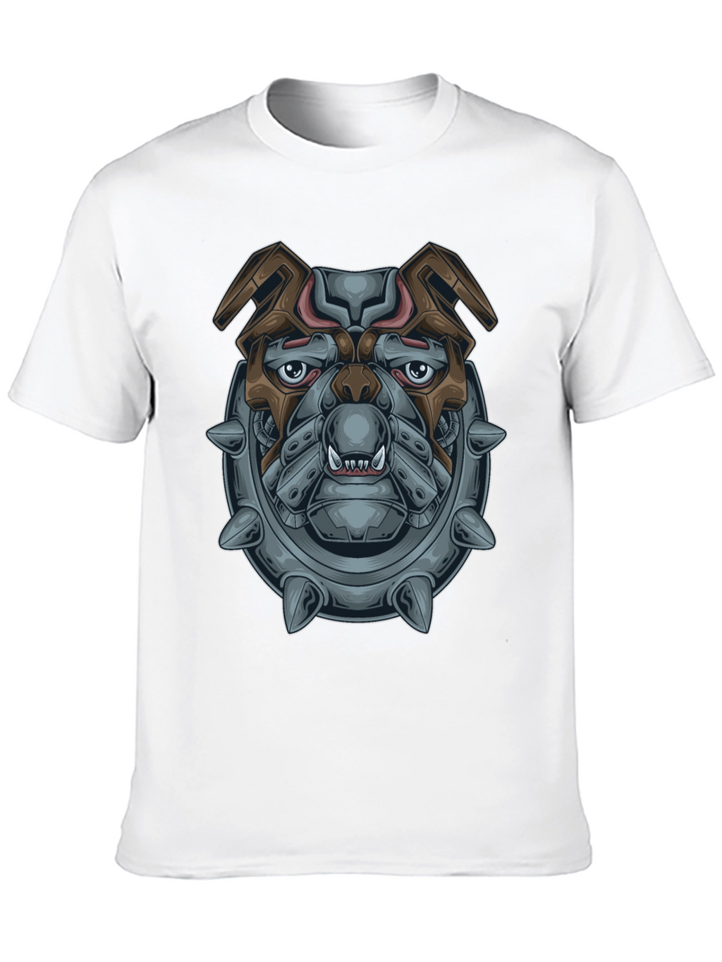 Camiseta Negra con Diseño de Bulldog Mecánico