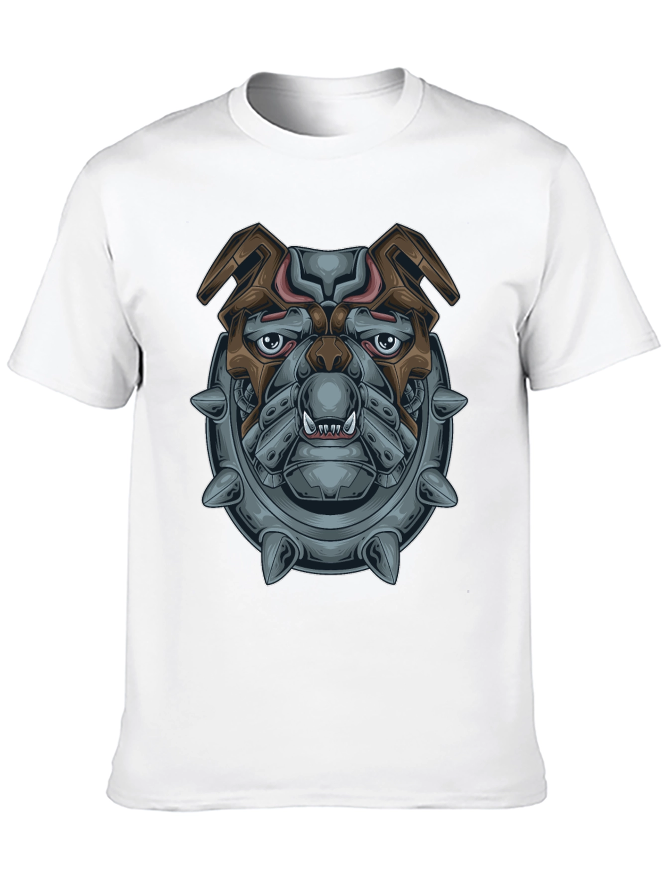 Camiseta Negra con Diseño de Bulldog Mecánico