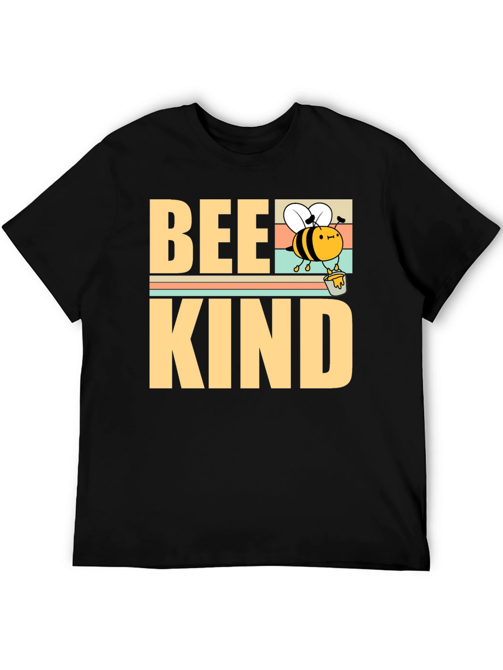 Camiseta Bee Kind Negra para Hombre