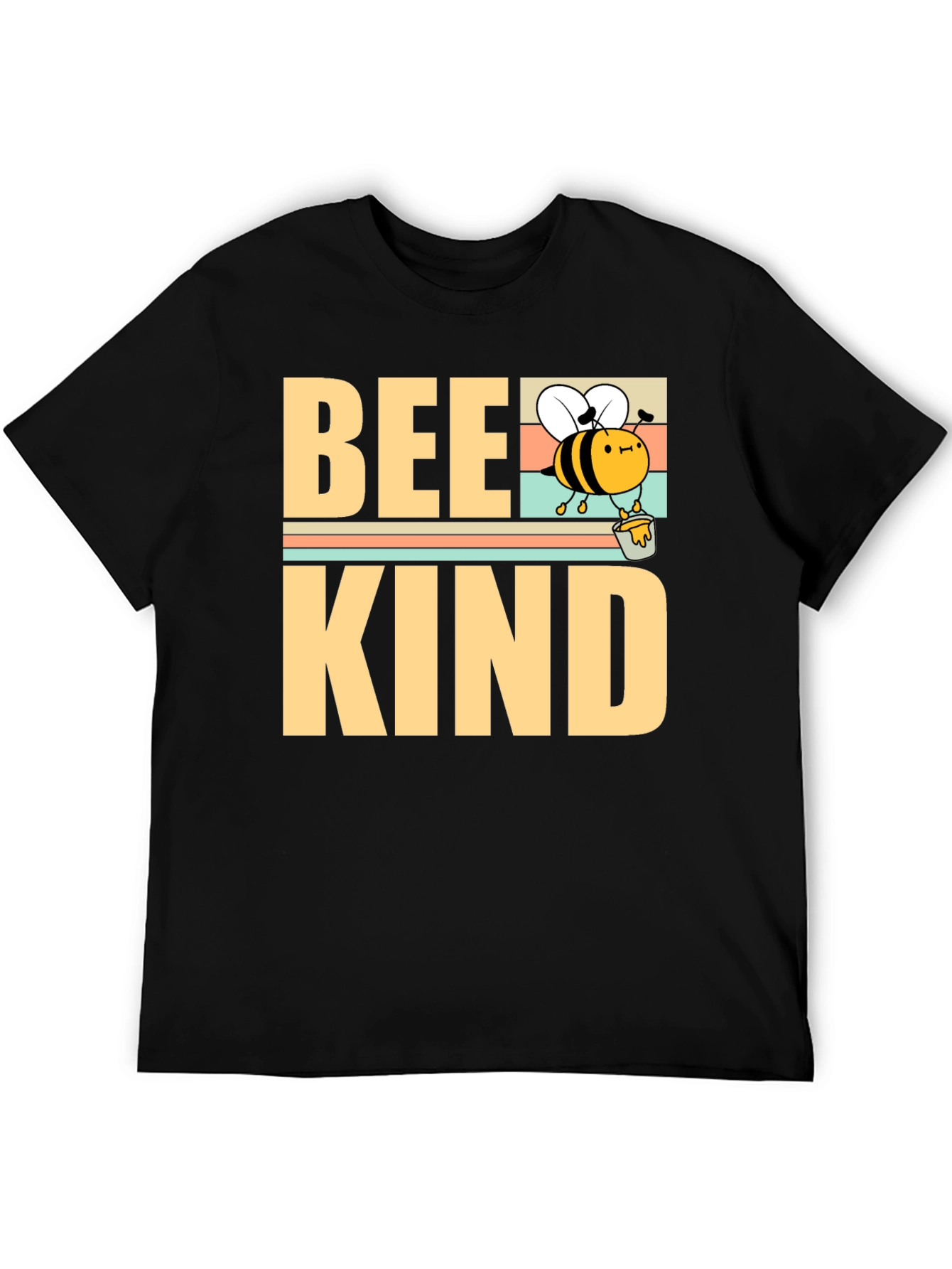Camiseta Bee Kind Negra para Hombre