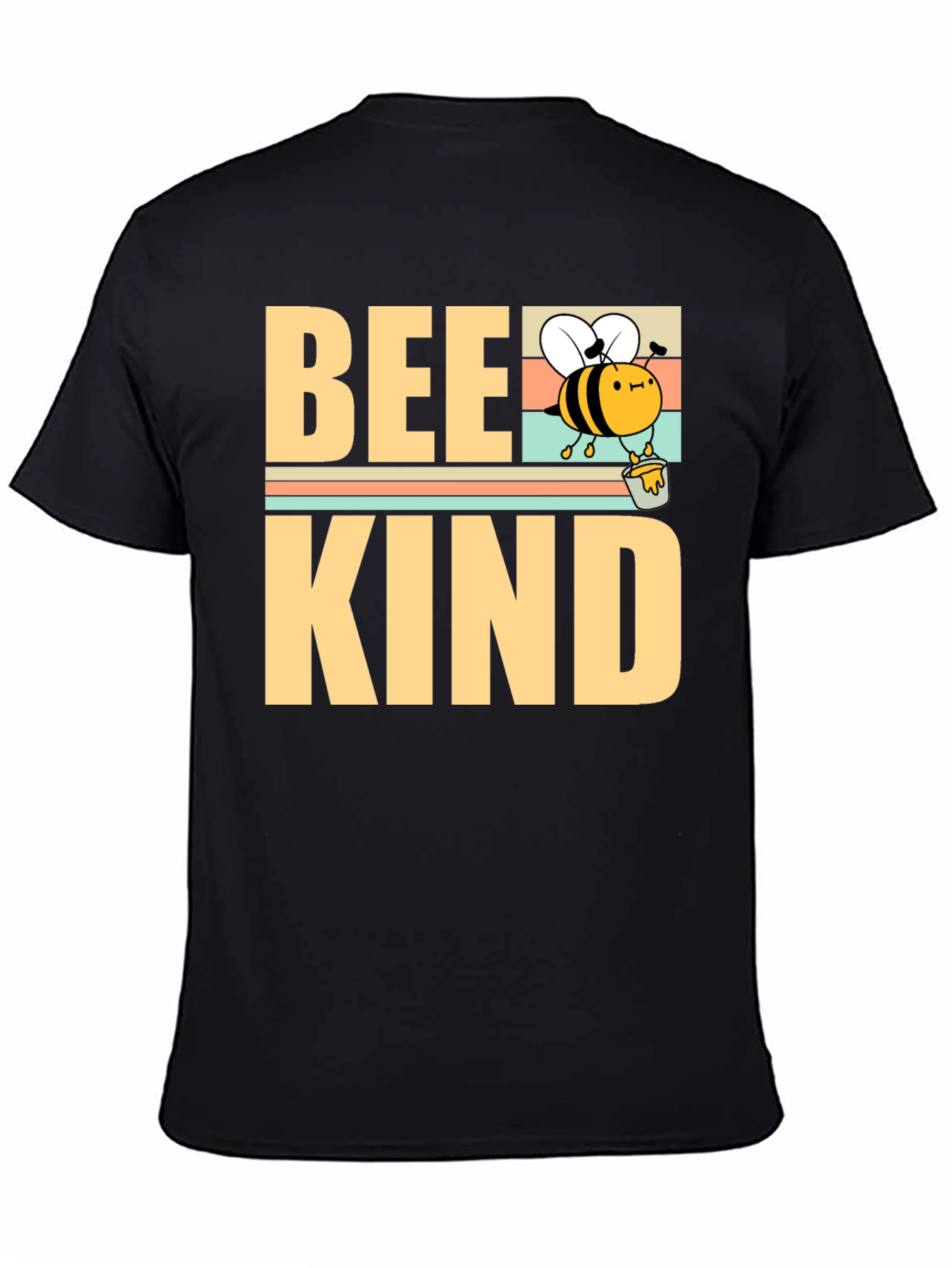Camiseta Bee Kind Negra para Hombre
