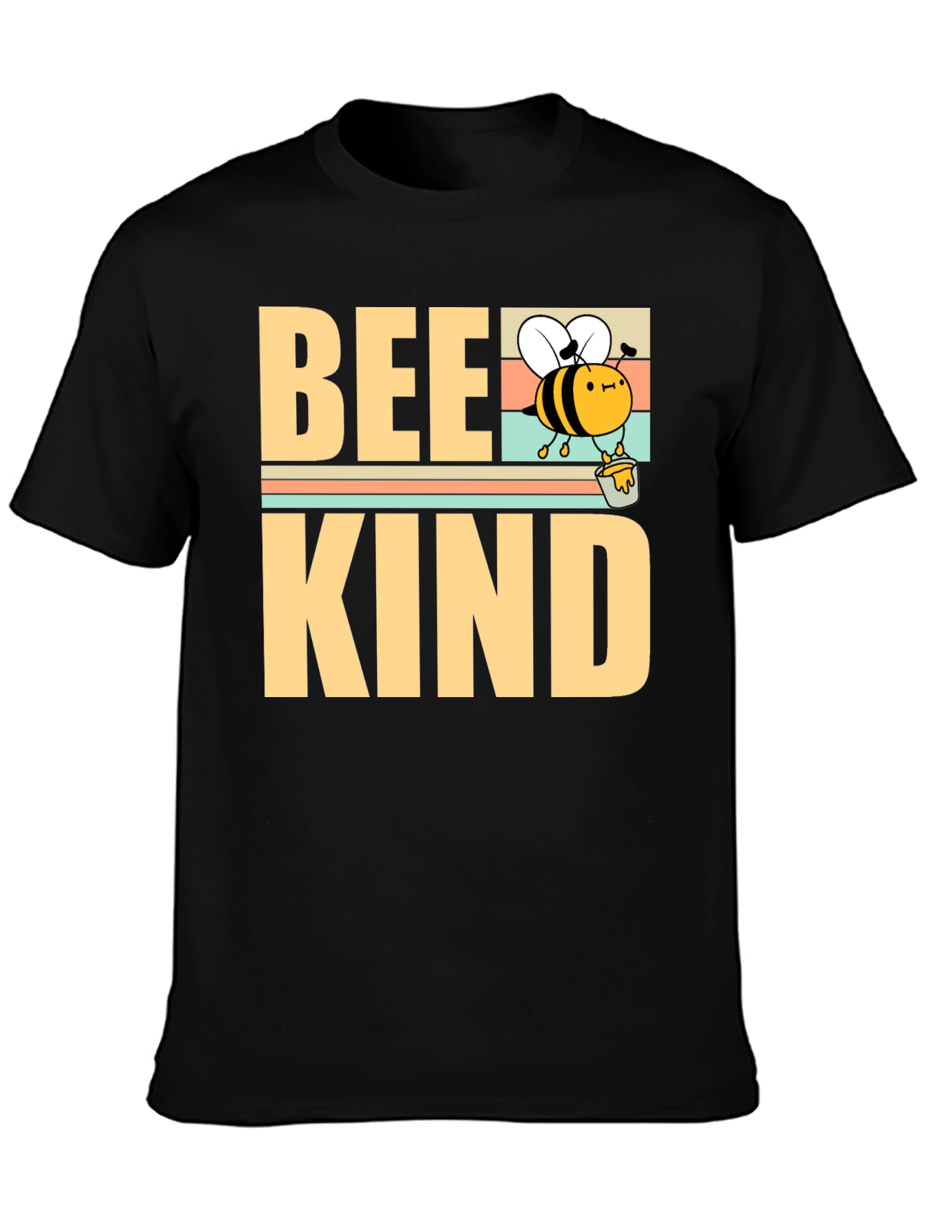 Camiseta Bee Kind Negra para Hombre