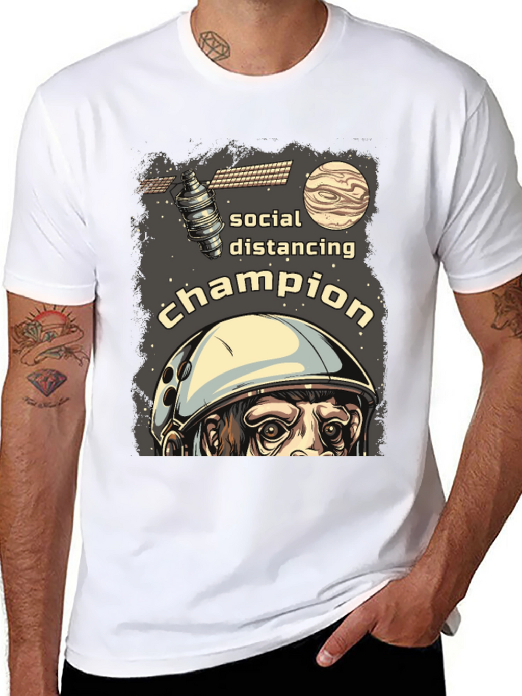 Camiseta Distanciamiento Social Campeón Espacial