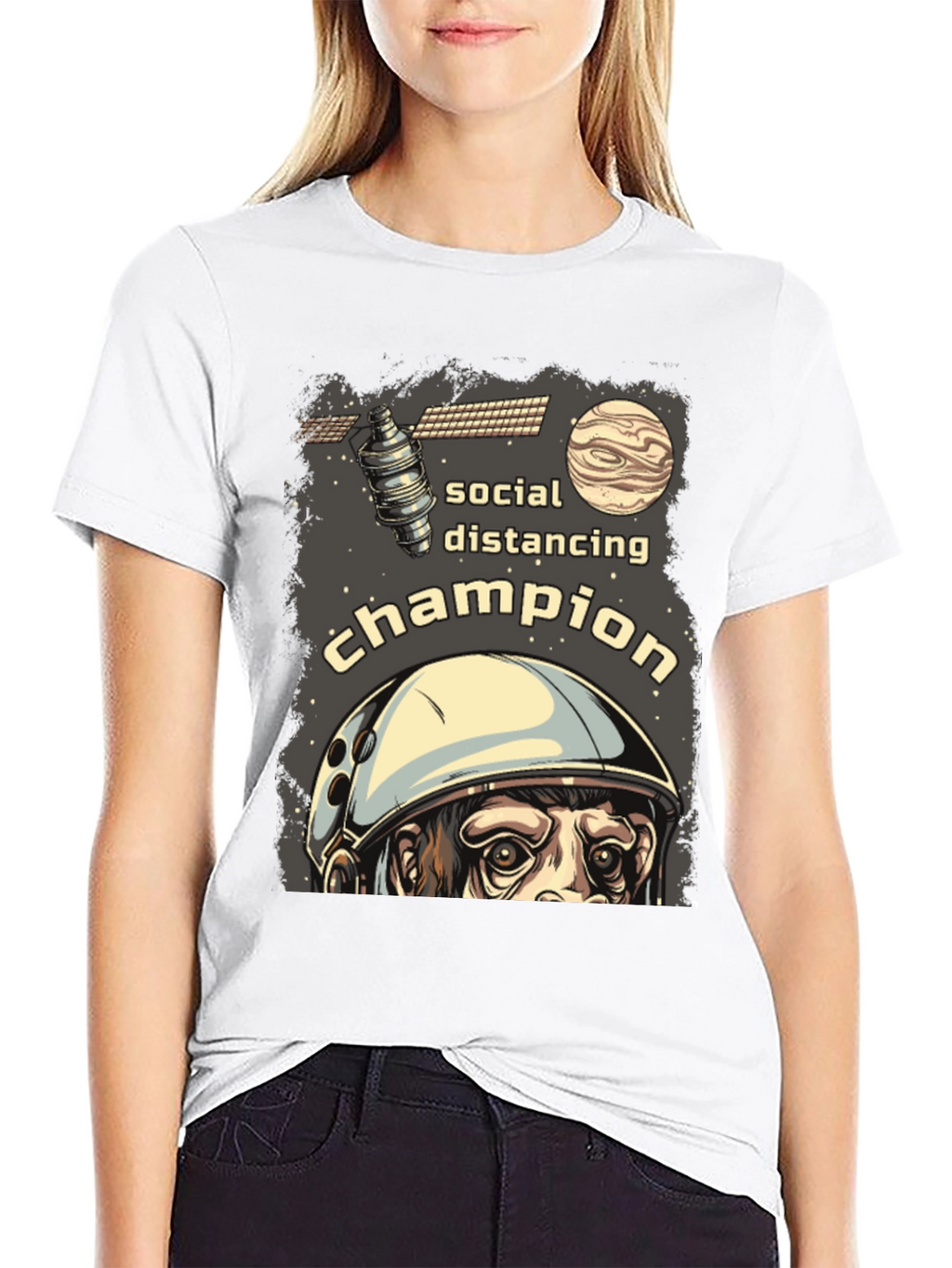 Camiseta Distanciamiento Social Campeón Espacial
