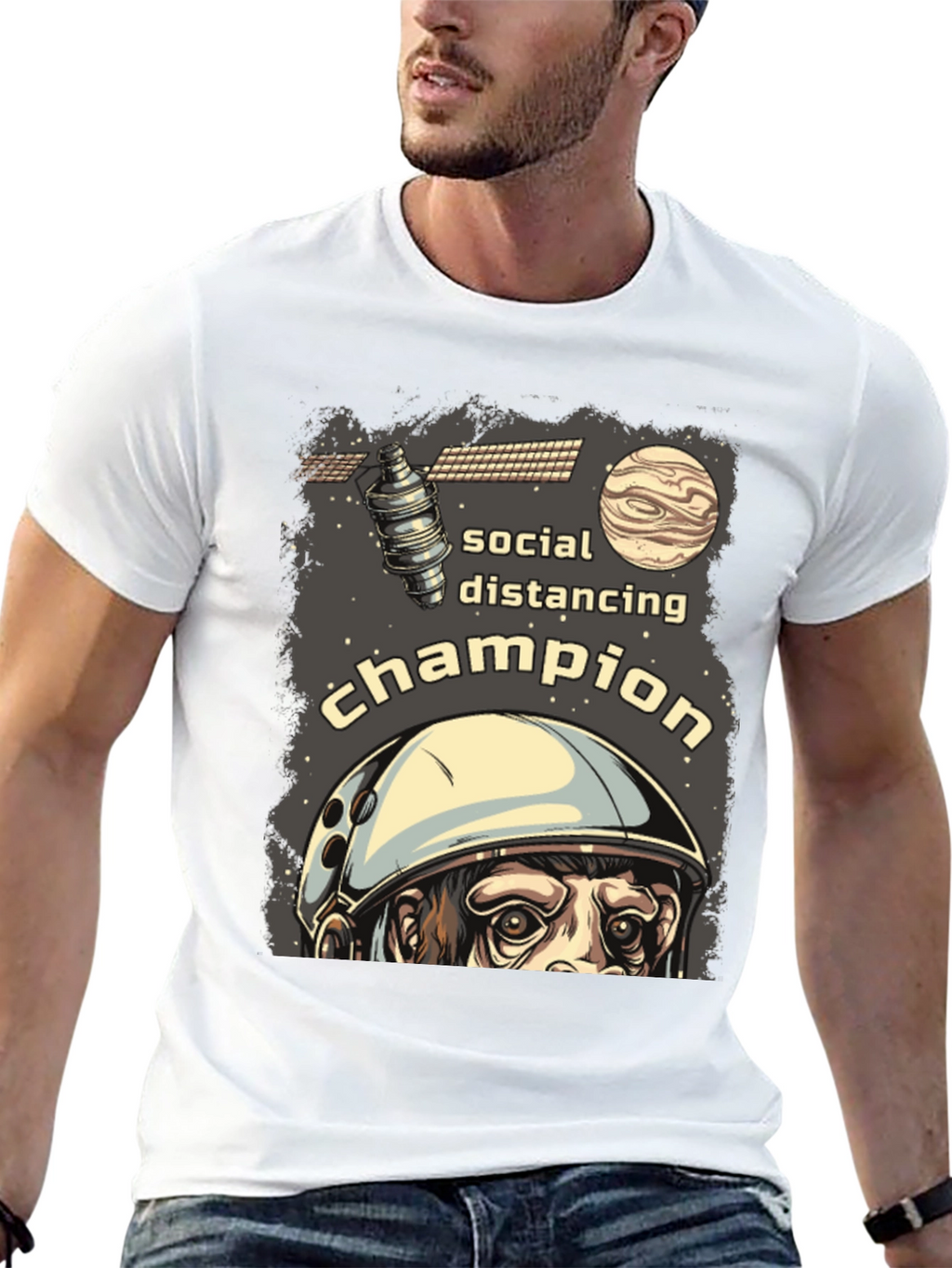 Camiseta Distanciamiento Social Campeón Espacial