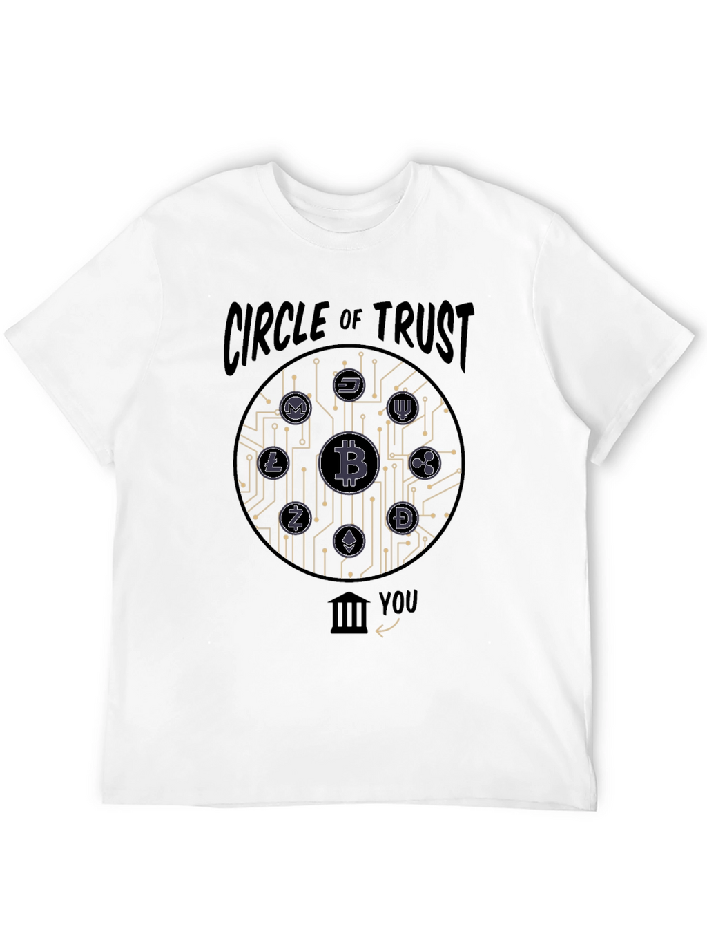 Camiseta Negra Círculo de Confianza Criptomonedas