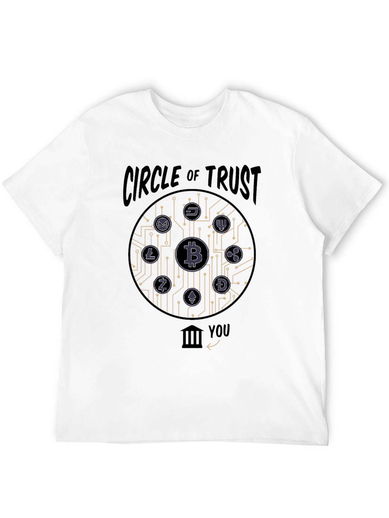 Camiseta Negra Círculo de Confianza Criptomonedas