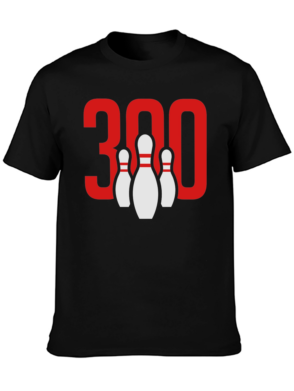 Camiseta Negra Bolos 300 Puntos
