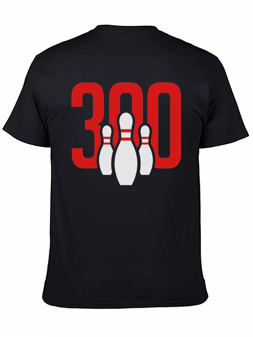 Camiseta Negra Bolos 300 Puntos